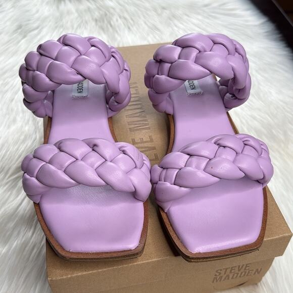 Steve Madden Lilac Braided Spain Sandals - Picture 2 of 7